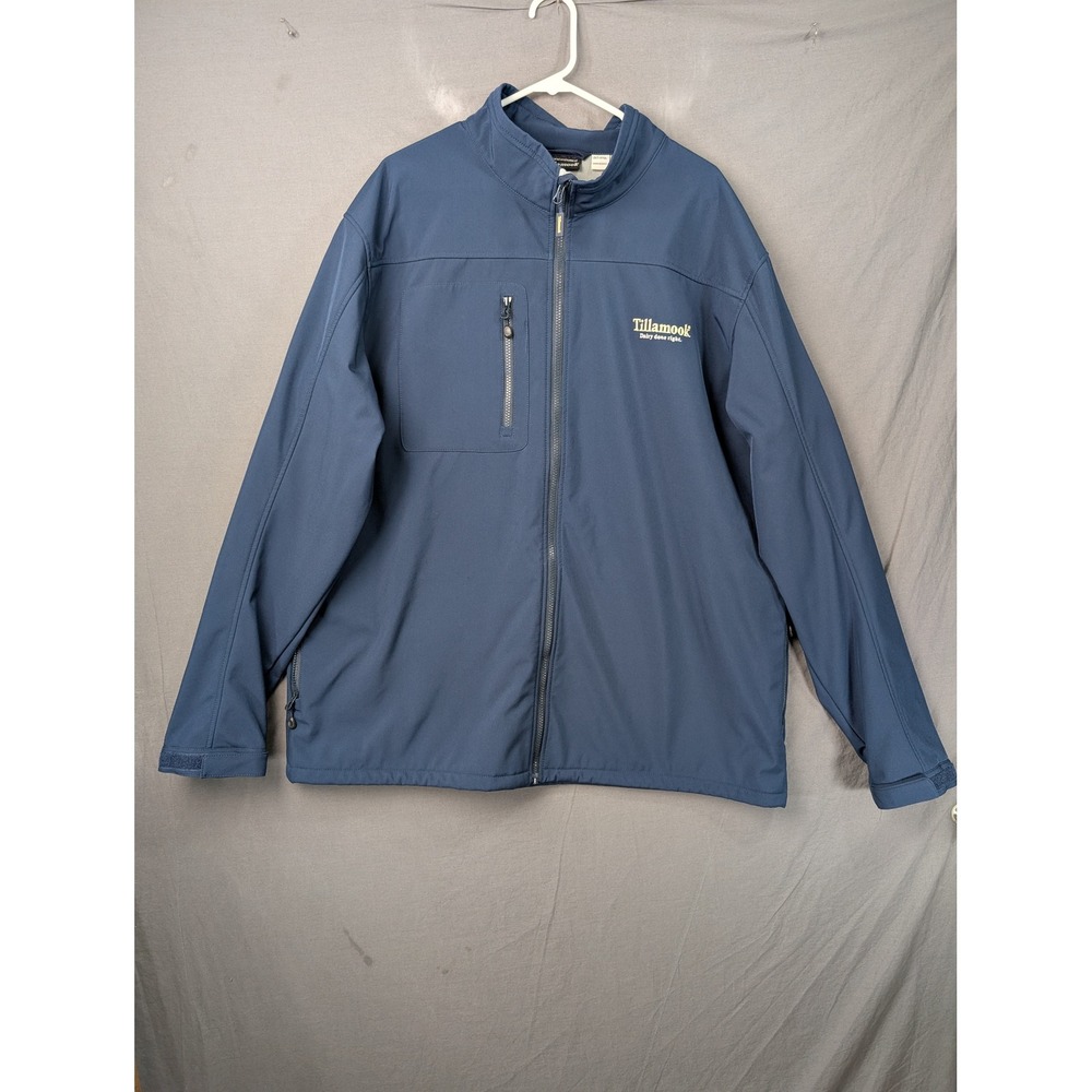 Tillamook Dairy Blue Softshell Fleece Lined Jacket Mens 2XT